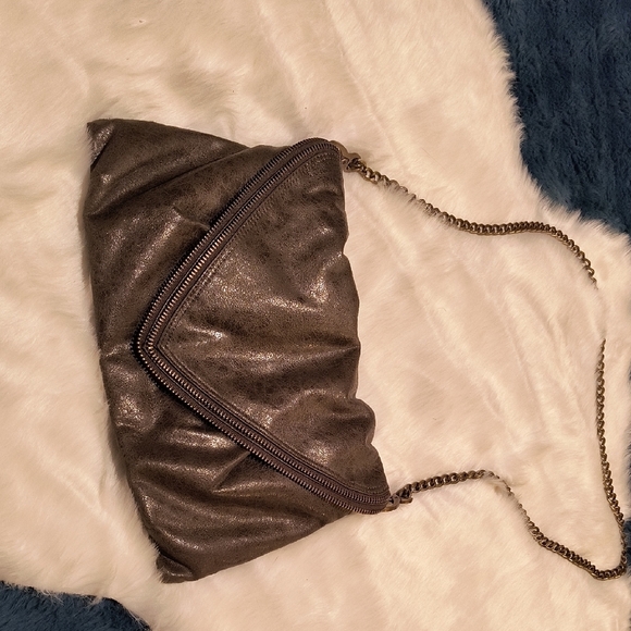 Matt & Nat Brass Chain Green/Kaki  Crossbody Bag - Picture 3 of 11